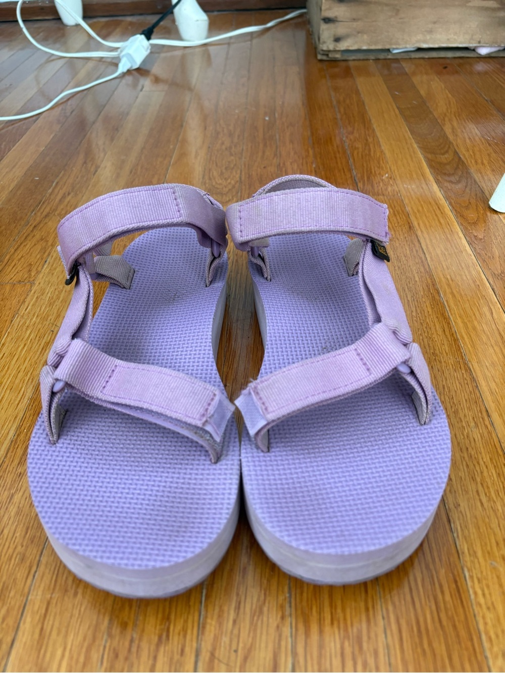 Teva Lilac Purple Strappy Platform Sandals
